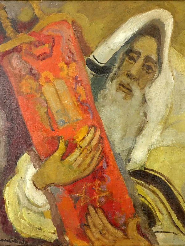 Rabbi with Torah scroll