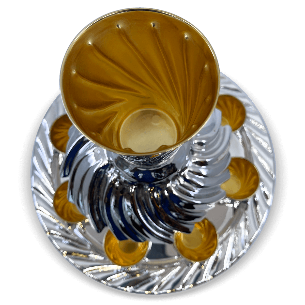 "Dalia" Spiral Silver Wine Fountain - Zion Hadad - JLuxury
