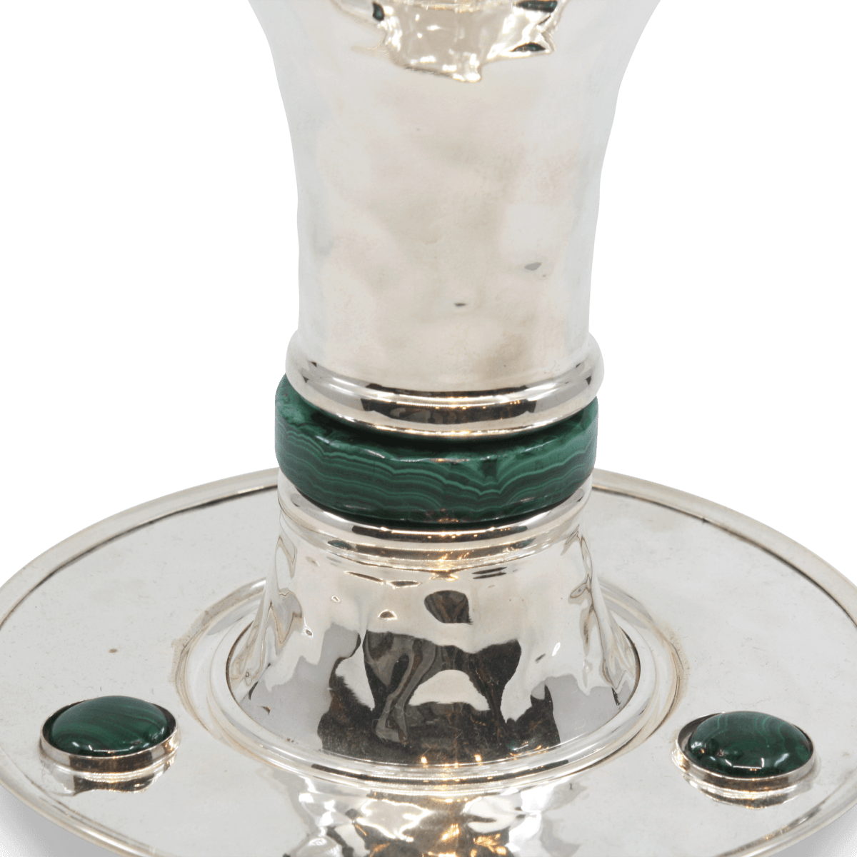 Modern Hammered Malachite Kiddush Cup Set - Zion Hadad - JLuxury