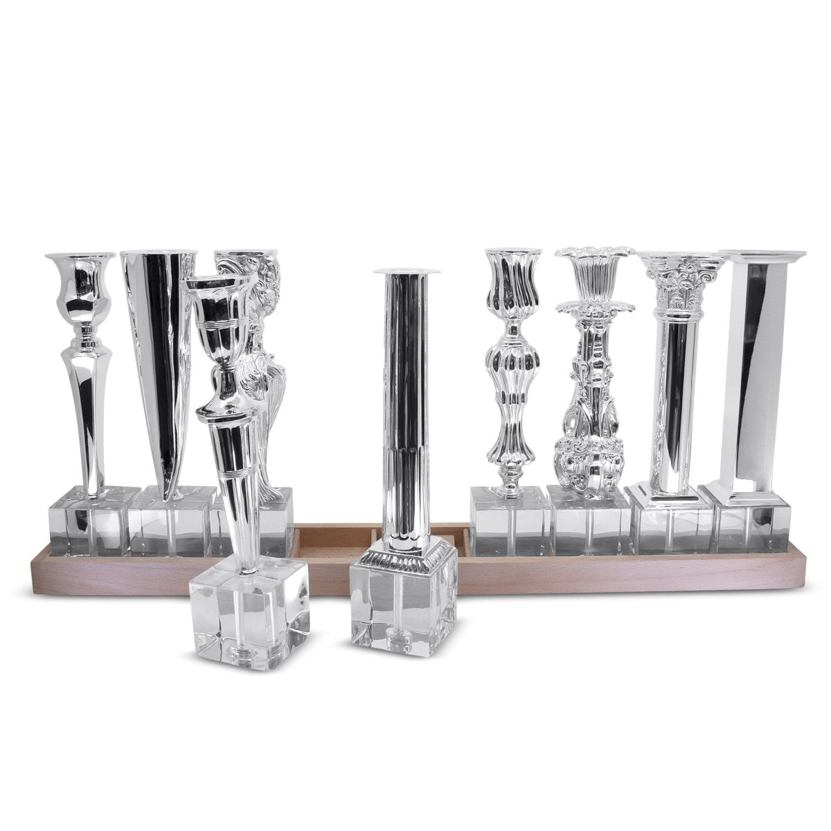 Modern Sterling Silver Hanukkiah for Hanukkah - Zion Hadad - JLuxury
