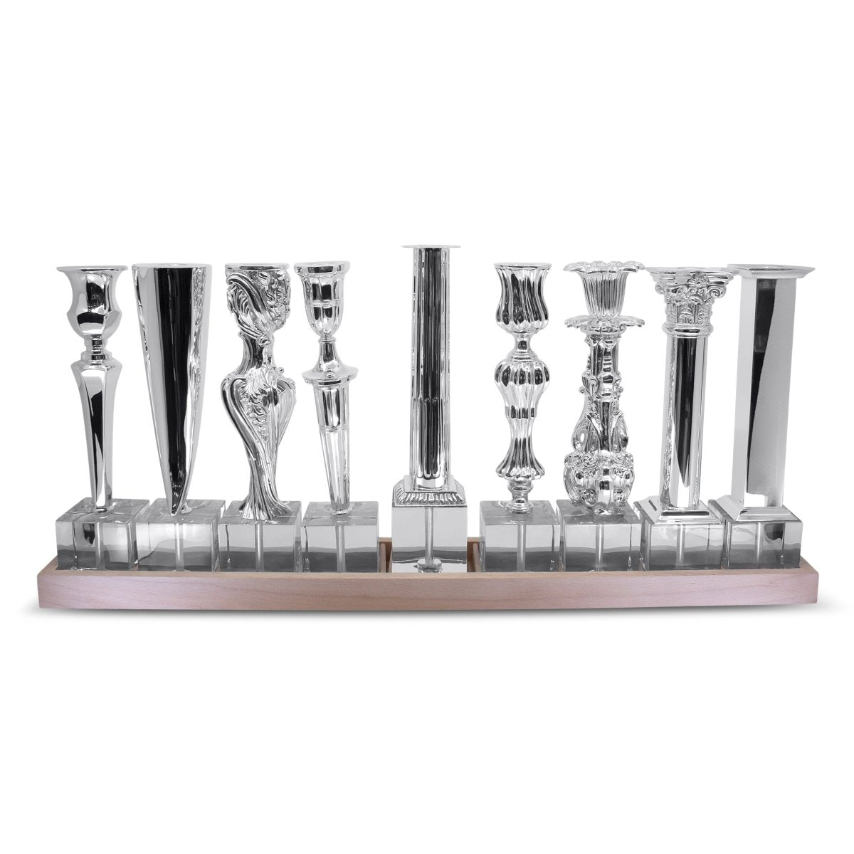 Modern Sterling Silver Hanukkiah for Hanukkah - Zion Hadad - JLuxury