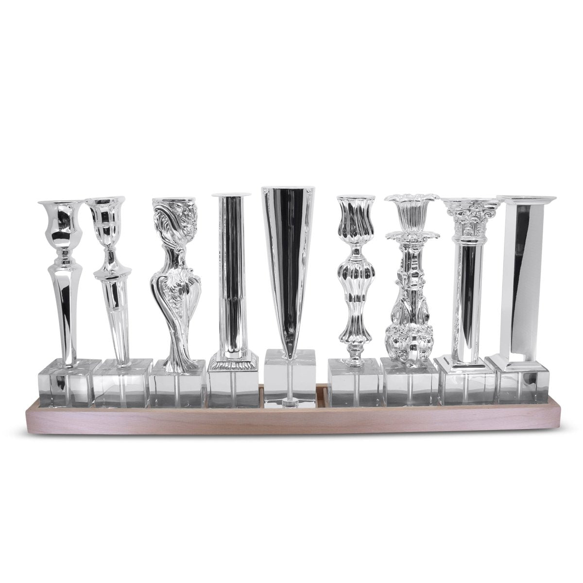Modern Sterling Silver Hanukkiah for Hanukkah - Zion Hadad - JLuxury