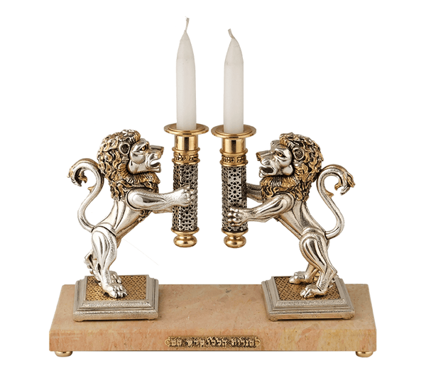 "Lions of Judah" Candlesticks