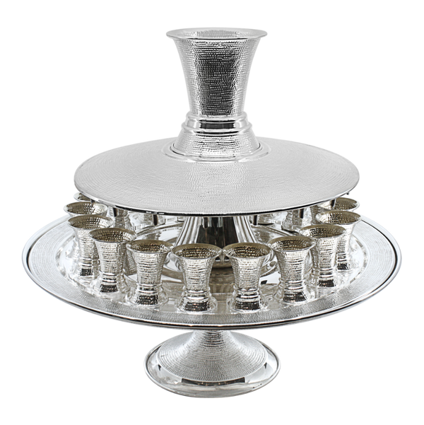 LARGE SPOTTED KIDDUSH FOUNTAIN WITH STAND