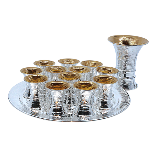 SPOTTED KIDDUSH CUP SET