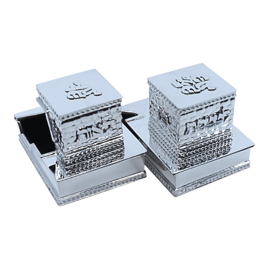 Kotel Sterling Silver Teffilin Boxes - Zion Hadad - JLuxury