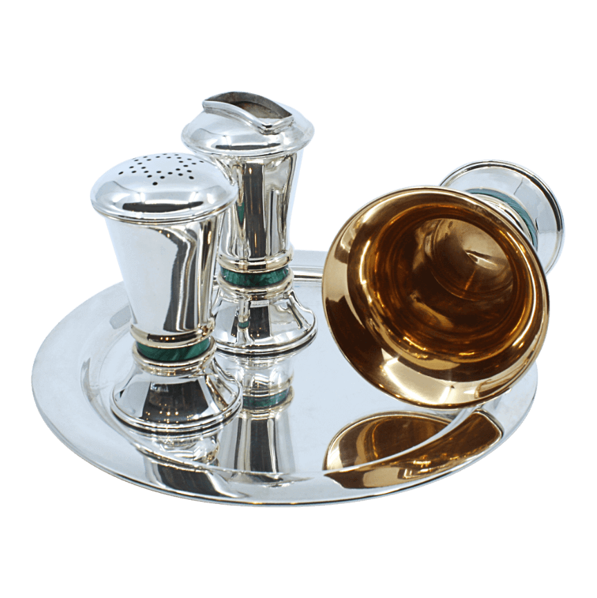 Malachite Havdallah Set - Zion Hadad - JLuxury