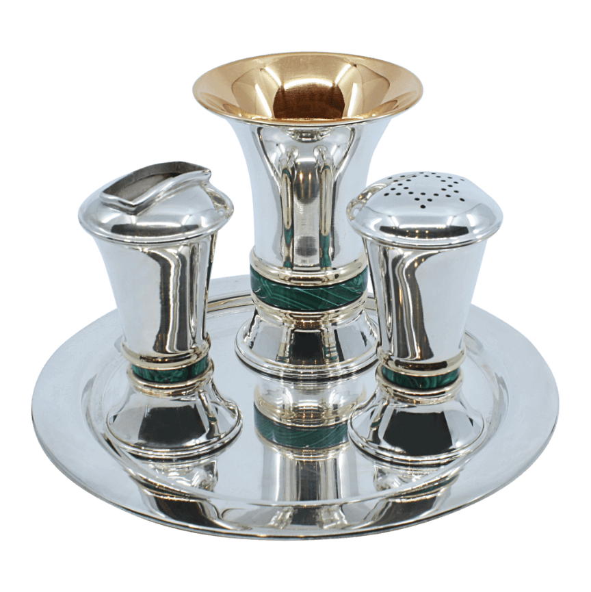 Malachite Havdallah Set - Zion Hadad - JLuxury