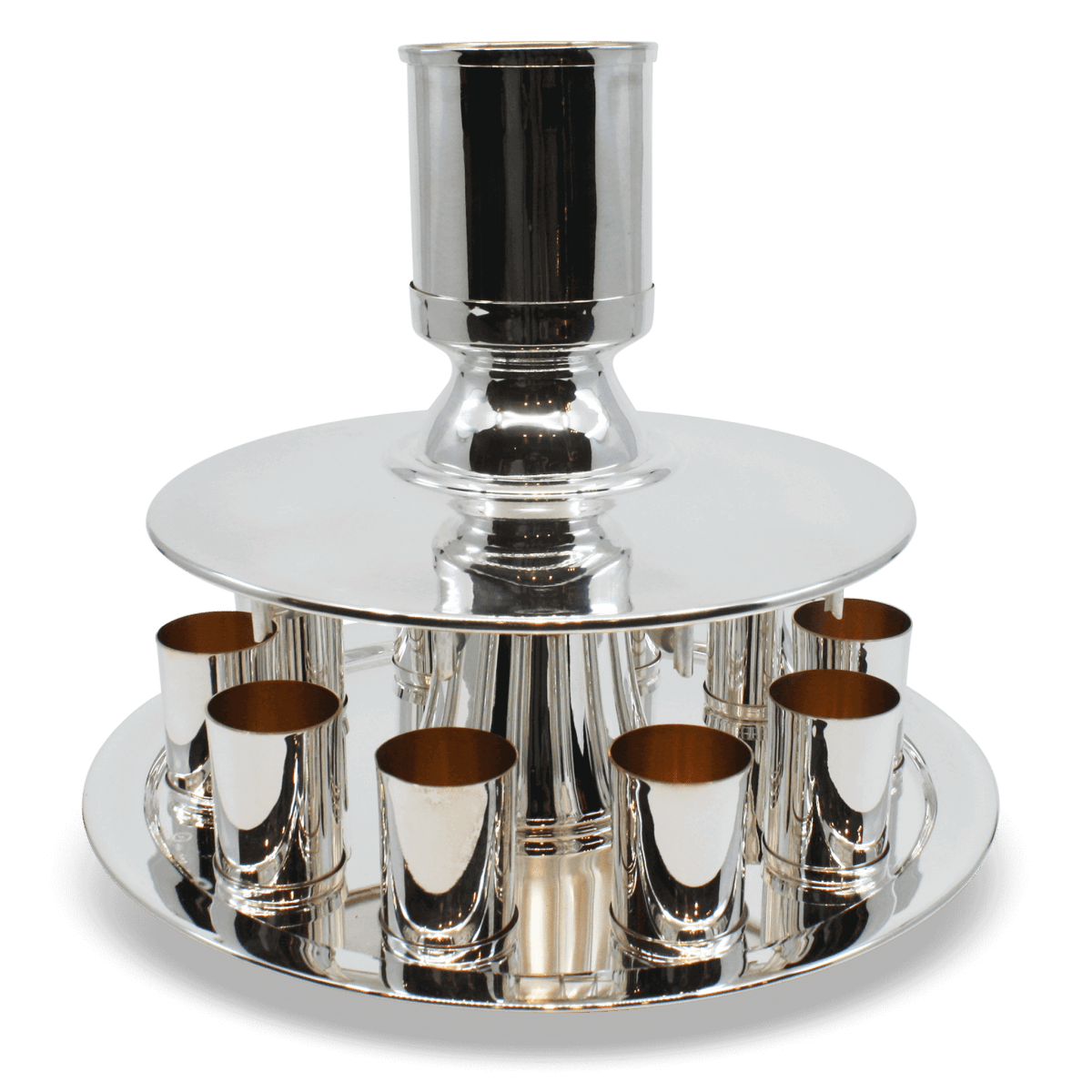 Modern Silver Wine Fountain - 10 Guests - Zion Hadad - JLuxury