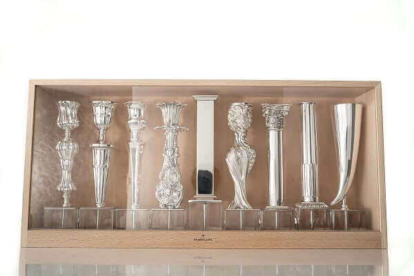 Modern Sterling Silver Hanukkiah for Hanukkah - Zion Hadad - JLuxury