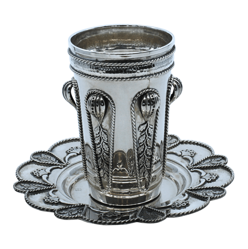 Rivers Silver Kiddush Cup for Shabbat - Zion Hadad - JLuxury