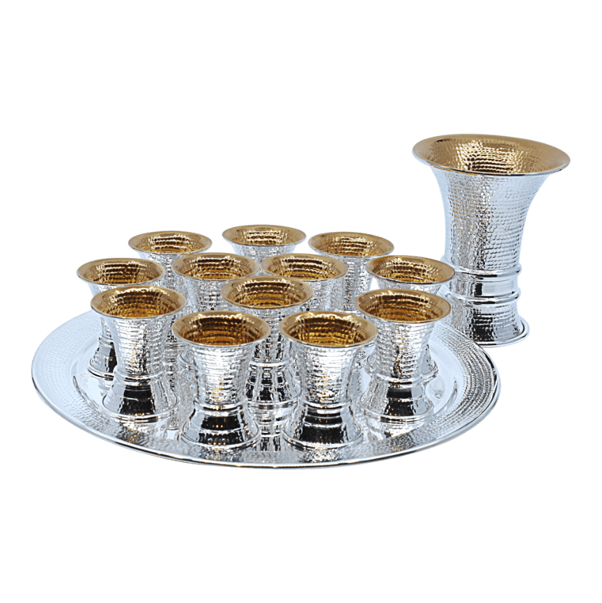 Spotted Kiddush Set - 8 Guests - Zion Hadad - JLuxury