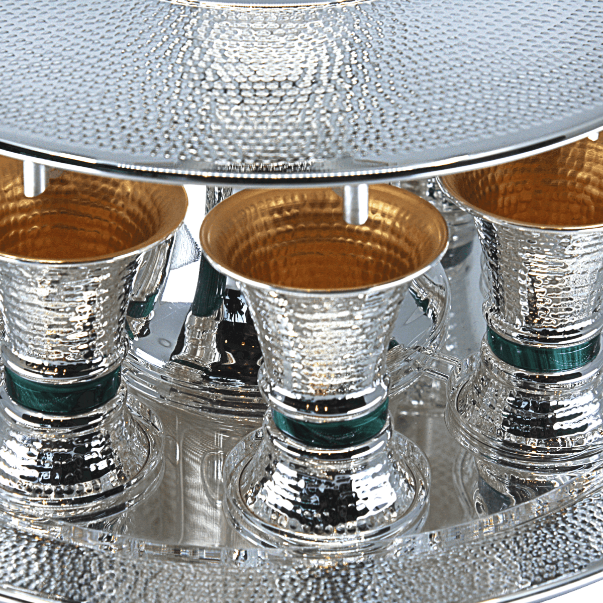 Spotted Malachite Kiddush Wine Fountain - Zion Hadad - JLuxury