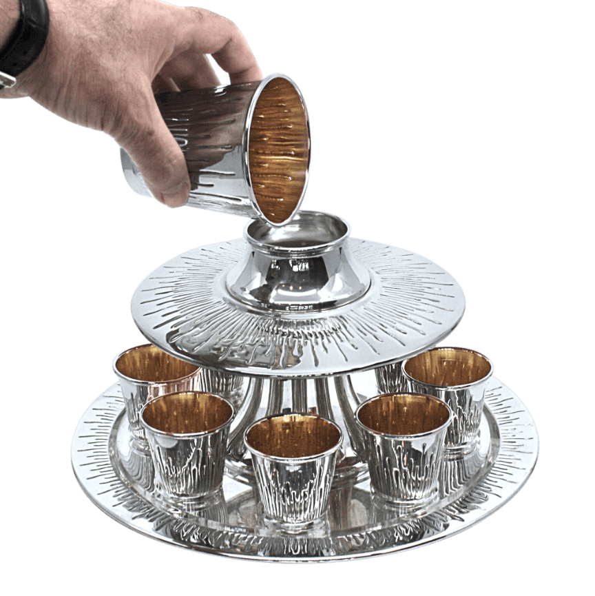 Traditional Style Shabbat Wine Fountain - Zion Hadad - JLuxury